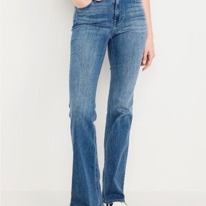 Old Navy Extra High Rise Secret Smooth Pockets Blue Flare Women's Jeans